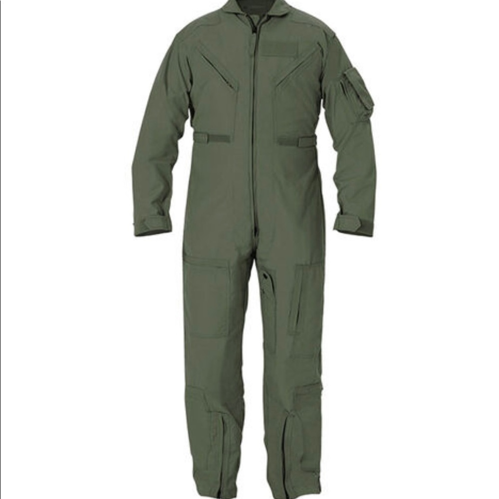 New with tag, Air Force flight suit, 44R, flyers type 1, class 1 sage green 1659